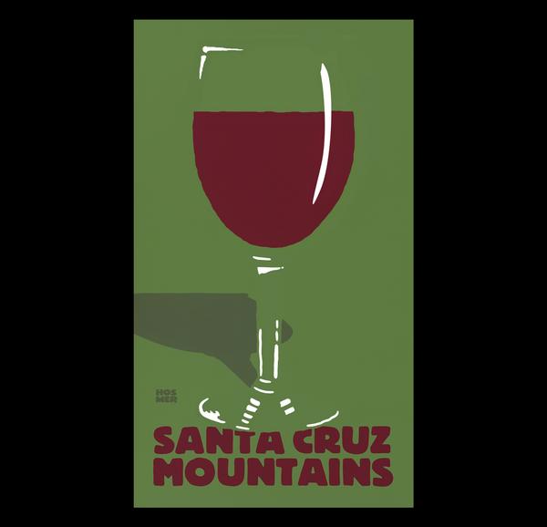 Hosmer Santa Cruz Mountains Wine Poster